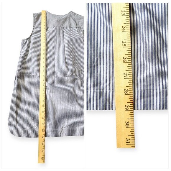 Vince Sleeveless Stripe Poplin Top, Size 6, Blue/white stripes, New with Tag - Picture 12 of 14